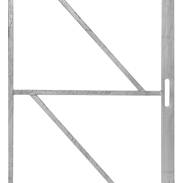 IJzeren Deurframe met Slotkastuitsparing 100 CM met 3 ogen verzinkt 200 CM HOOG/horizontaal verwerking TD