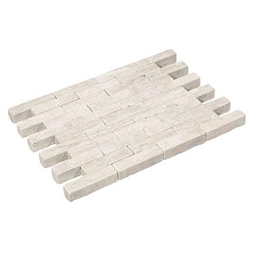 Waalformaat Travertin Ivory Cream 20x5x5 cm soft finish, kanten verouderd creme