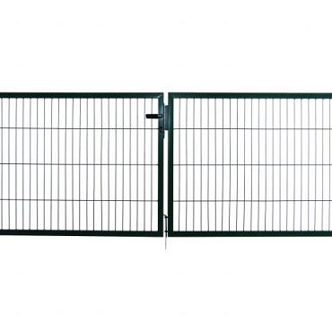 Poort compleet dubbel groen 100x300 cm