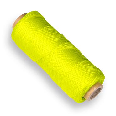 Uitzetkoord Nylon, 1,4 mm dik, fluor geel, 50 meter