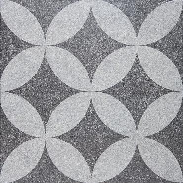 GeoProArte® 60x60x4 cm Dark Grey Flower