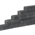 Pilestone Line Coal 40X15X10Cm